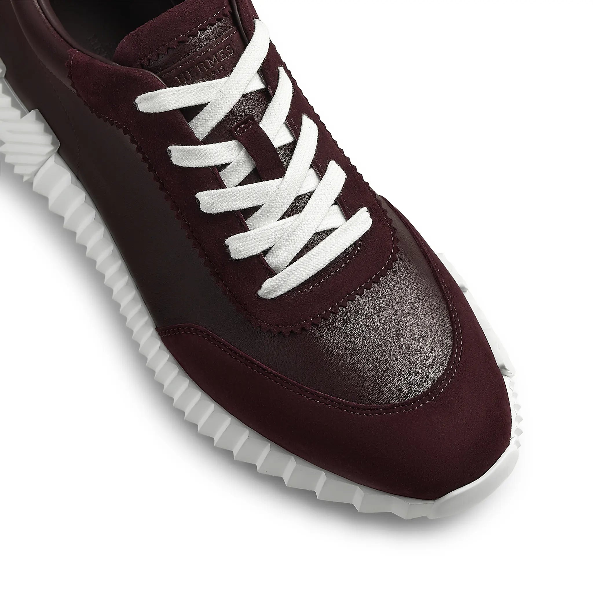 Upper View of Hermes Paris Bouncing Sneaker Bordeaux H221898ZHGN420